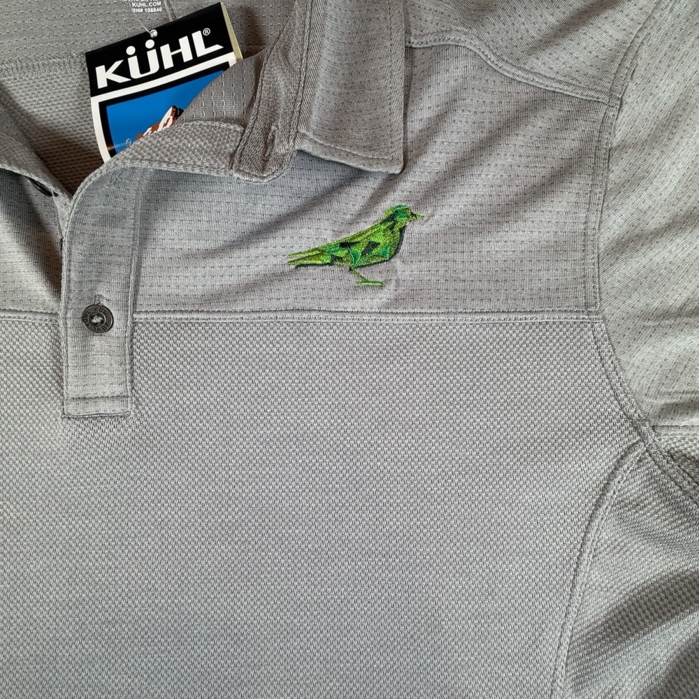 Kuhl Engineered Polo Shirt Women's Sz L Cloud Gray Outdoor Hiking NWT - Picture 2 of 12